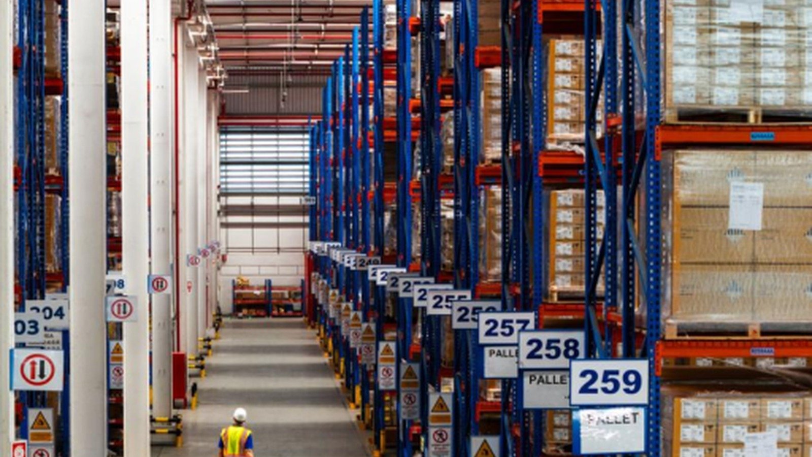 Warehouse storage racks with cartons for ecommerce sellers